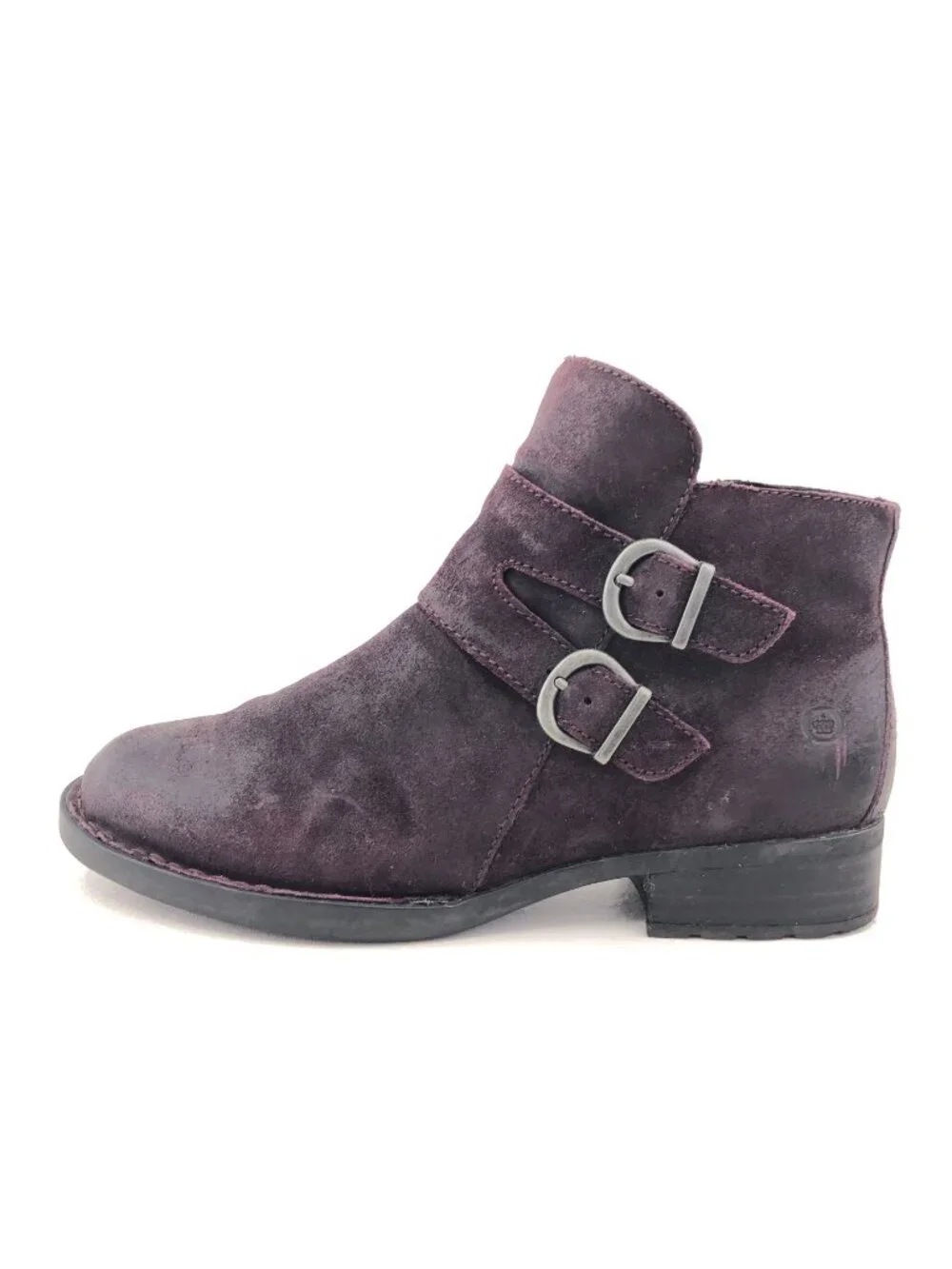 Born Adler Purple Leather Ankle Boots 8M
